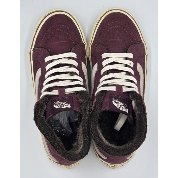 VANS Sk8-Hi Suede Maroon Women's Size 5 High-Top Skateboarding Shoes Sneakers - Picture 10 of 12